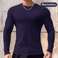 ⌛ Nur solange Vorrat reicht – danach regulärer Preis! Einfarbiges Langarm-Basic-Pullover für Herren
