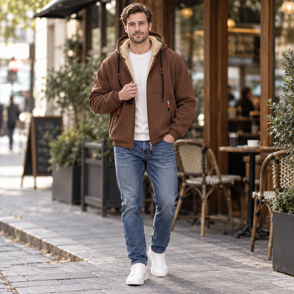 📢📢50%Rabatt!!!🎉✨Warmes Kapuzenpullover mit Reißverschluss für Herren