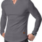📢📢50%Rabatt!!!🎉✨Ripp-Langarmshirt mit V-Ausschnitt für Fitness, Training & Sport