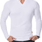 📢📢50%Rabatt!!!🎉✨Ripp-Langarmshirt mit V-Ausschnitt für Fitness, Training & Sport