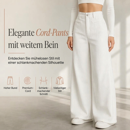 🎉 Qualität trifft auf halben Preis – das ist das Deal des Monats!Damen-Cord-Hochbund-Hosen mit weitem Bein