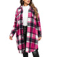 🔥 Die neuen Lieblingsteile sind da – und sie sind schon jetzt ein Hit! Legeres kariertes Damen-Hemdjacke mit Knopfleiste in langem Schnitt