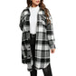 🔥 Die neuen Lieblingsteile sind da – und sie sind schon jetzt ein Hit! Legeres kariertes Damen-Hemdjacke mit Knopfleiste in langem Schnitt