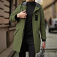 📢🎉50%Rabatt!!!🛍️✨Herren-Windbreaker-Trenchcoat mit Kapuze, mittlere Länge