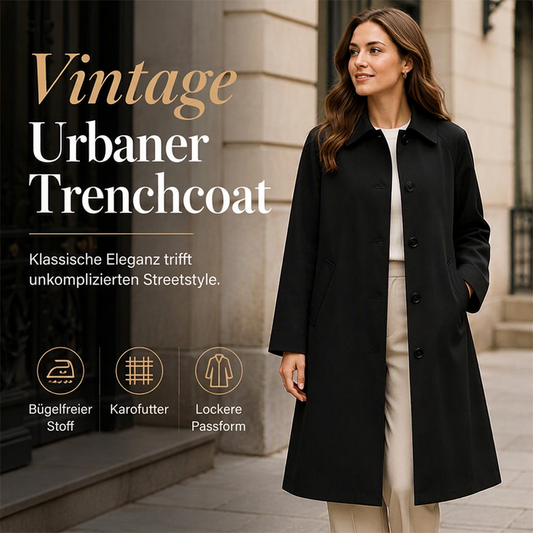 ⭐ 4,9 Sterne – nicht ohne Grund! Einfachreihiger langer Trenchcoat für Damen