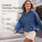 📈 Verkaufshit Nr. 1 – direkt 50%! Legere Jeans-Kapuzenjacke mit Knopfleiste für Damen