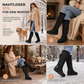 Wasserdichte Damen-Schneestiefel aus Daunenbaumwolle, Winter-Wadenstiefel mit runder Kappe, dicker Sohle und warmem Futter