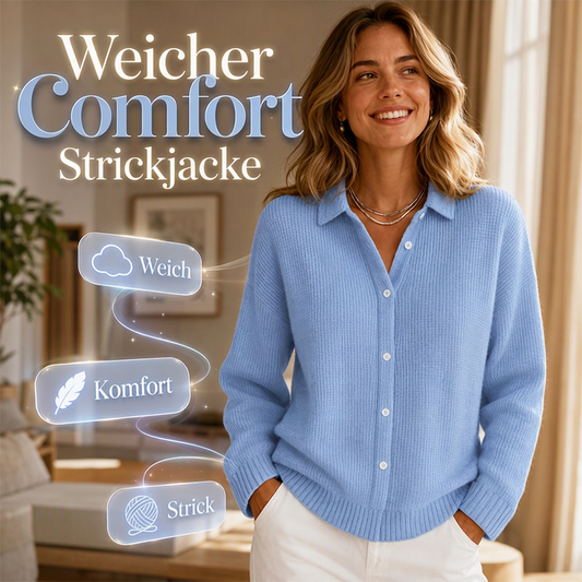 Damen-Strickpullover mit Reverskragen und Knopfverschluss