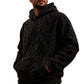📢📢50%Rabatt!!!🎉✨Herren Winter Kapuzenpullover mit Fleecefutter, Jacquard-Muster, langärmeliges Sweatshirt für Freizeit und Outdoor-Aktivitäten