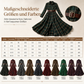Plus-Size-Kleid für Damen im französischen Vintage-Karomuster mit unregelmäßigem Saum und figurformendem, schlankmachendem Design