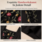 Schwarzes langärmeliges Corset-Maxikleid mit quadratischem Ausschnitt, Schnürung und floral besticktem Netzeinsatz