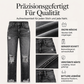 🙌 70% Wiederkaufquote – Qualität überzeugt! Damen-Jeans im Retrostil, used-Look mit Rissen