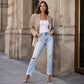 🙌 70% Wiederkaufquote – Qualität überzeugt! Damen-Jeans im Retrostil, used-Look mit Rissen