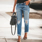🙌 70% Wiederkaufquote – Qualität überzeugt! Damen-Jeans im Retrostil, used-Look mit Rissen