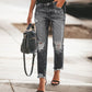🙌 70% Wiederkaufquote – Qualität überzeugt! Damen-Jeans im Retrostil, used-Look mit Rissen