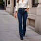 📢🎉50%Rabatt!!!🛍️✨Damen Retro Bootcut Jeans mit hohem Stretchanteil