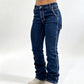 📢🎉50%Rabatt!!!🛍️✨Damen Retro Bootcut Jeans mit hohem Stretchanteil