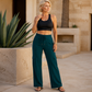 ⭐ 4,9 Sterne – nicht ohne Grund!	Damen High-Waist Cargo-Flare-Hose mit Kordelzug