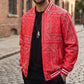 📦 Täglich 500+ Pakete versendet – der Wahnsinn! Herren Streetwear Paisley-Muster Bomberjacke