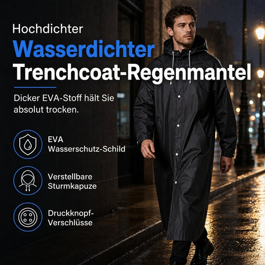 📢📢50%Rabatt!!!🎉✨Langes EVA-Regenponcho mit Kapuze