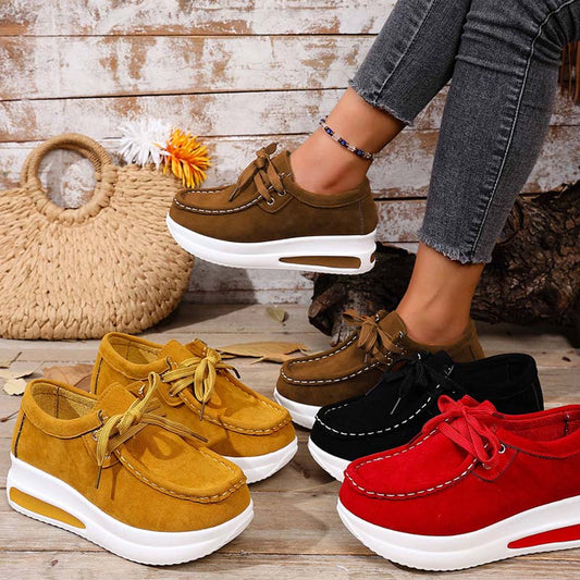 🚀 Neu eingetroffen – 50% Probierpreis! Damen-Schnürschuhe mit niedrigem Plateau für den Alltag