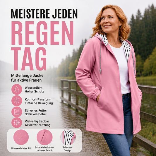 📦 Täglich 500+ Pakete versendet – der Wahnsinn! Wasserdichte Kapuzen-Freizeitjacke für Damen