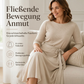 📢📢50%Rabatt!!!🎉✨Geripptes A-Linie-Midikleid für Damen mit Rundhalsausschnitt, 3/4-Ärmeln und Taschen