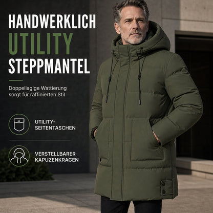 🛍️✨Herren Freizeit Mittellange Gepolsterte Winter Verdickte Warme Oberbekleidung Mantel Übergröße