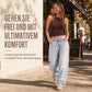 🌙 Heute um Mitternacht vorbei – verpassen Sie es nicht, sonst warten Sie ein Jahr! Damen Retro-Jeans mit hoher Taille und weitem Bein