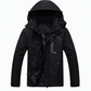 Paare Outdoor-Mantel mit Kapuze, fleecegefüttert, verdickt, winddicht und warm für den Winter, erhältlich in großen Größen