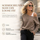 📢🎉50%Rabatt!!!🛍️✨Lässiges schulterfreies Sweatshirt mit Leopardenmuster, lockerer langärmeliger Baumwollmisch-Pullover