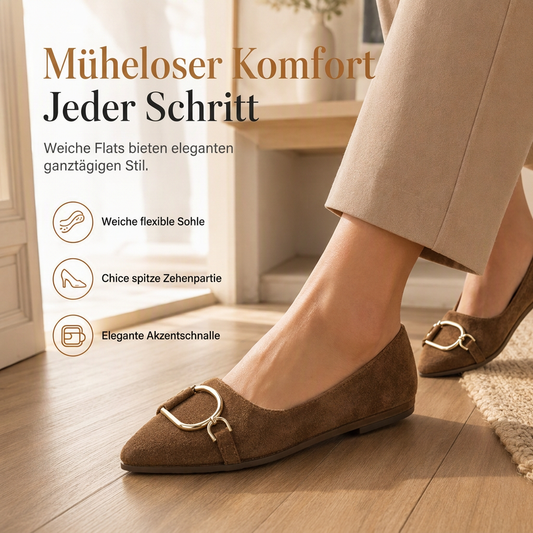 ⌛ Nur solange Vorrat reicht – danach regulärer Preis! Damen Spitz Freizeit Flache Schuhe