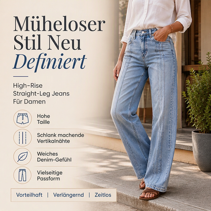 ⏰ Countdown läuft – 50% nur noch 3 Tage! Weite Jeans für Damen mit vorderen Nähten