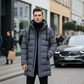 ⌛ Nur solange Vorrat reicht – danach regulärer Preis! Mittellange Kapuzen-Steppjacke für Herren