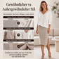 🔥Beliebtes Produkt ！✨Damen Langarm-V-Ausschnitt-Oberteil & Gerippter Rock Set