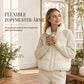 ⭐ Über 50.000 Mal verkauft ❄️ 50% Rabatt + Gratis Versand✨ Damen Wintermantel mit Stehkragen – Zopfmuster, Patchwork, kurz & warm gefüttert