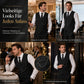 🤵 Herren Slim Fit 3-teiliges formelles Anzug-Set – Klassischer Chic, bequemer Sitz & immer passend