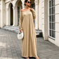 🌸 Damen Off-Shoulder Langarm Maxikleid – Feminin, bequem & immer passend