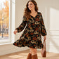 🔥Beliebtes Produkt ！✨Elegantes Kleid für Damen mit Ahornblatt-Print