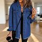 🙌 70% Wiederkaufquote – Qualität überzeugt! Jeansjacke für Damen mit ausgefranstem Saum und gewaschener Optik