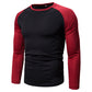 🏅 2000 Stück in 3 Tagen verkauft – schnell sein!Langarm-Raglan-T-Shirt im Color-Block-Design für Herren