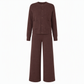 📢📢50%Rabatt!!!🎉✨Legeres zweiteiliges Strickset für Damen: Strickcardigan und Weite-Hose