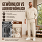 📢🎉50%Rabatt!!!🛍️✨Herren-Jacquard-Sweatshirt mit Buchstabenmuster & Jogginghose mit Kordelzug Set