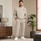 📢🎉50%Rabatt!!!🛍️✨Herren-Jacquard-Sweatshirt mit Buchstabenmuster & Jogginghose mit Kordelzug Set