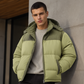 📢🎉50%Rabatt!!!🛍️✨Herren Winter-Steppjacke mit Kapuze im Color-Block-Design
