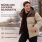 📢🎉50%Rabatt!!!🛍️✨Herren Winter-Steppjacke mit Kapuze im Color-Block-Design