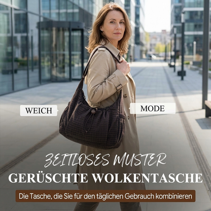 📈 Verkaufshit Nr. 1 – direkt 50%! Karierte Cloud-Tasche mit Kordelzug und Raffungen