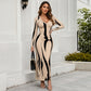 ⭐ 4,9 Sterne – nicht ohne Grund! Bedrucktes langärmeliges Bodycon-Maxikleid für Damen
