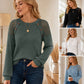 📢🎉50%Rabatt!!!🛍️✨Legeres geripptes Langarmshirt für Damen