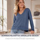 🌿 Lässig & feminin – Lockeres Langarmshirt mit V-Ausschnitt – Weicher Stoff, moderner Schnitt & vielseitig kombinierbar
